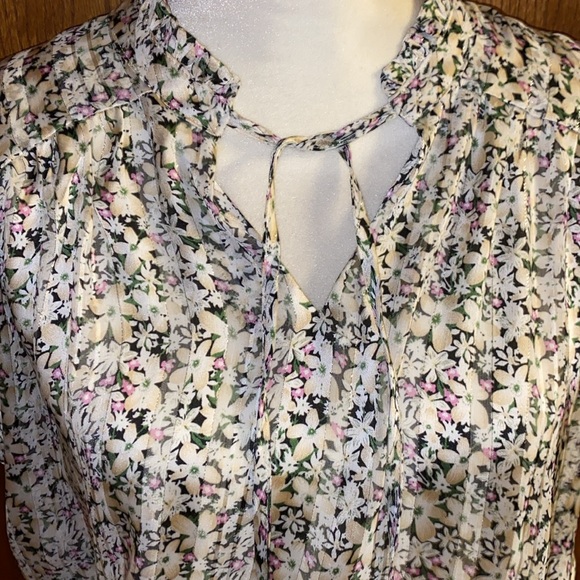 Women’s Floral Print Silver Detail Rachel Zoe Top - Picture 3 of 11